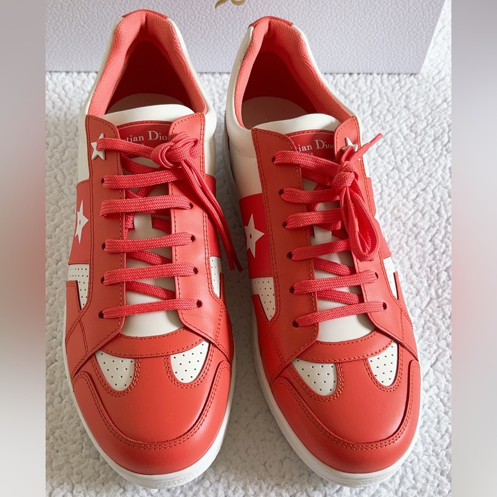 Christian Dior Women's Dior Star Low-Top Leather Sneakers - Picture 3 of 16